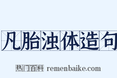 凡胎浊体造句是什么意思的图片